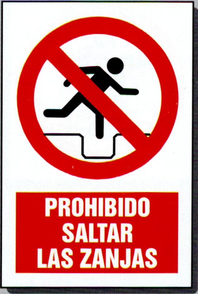 1 Proh saltar zanjas  IMAGENES FOTOS DIBUJOS